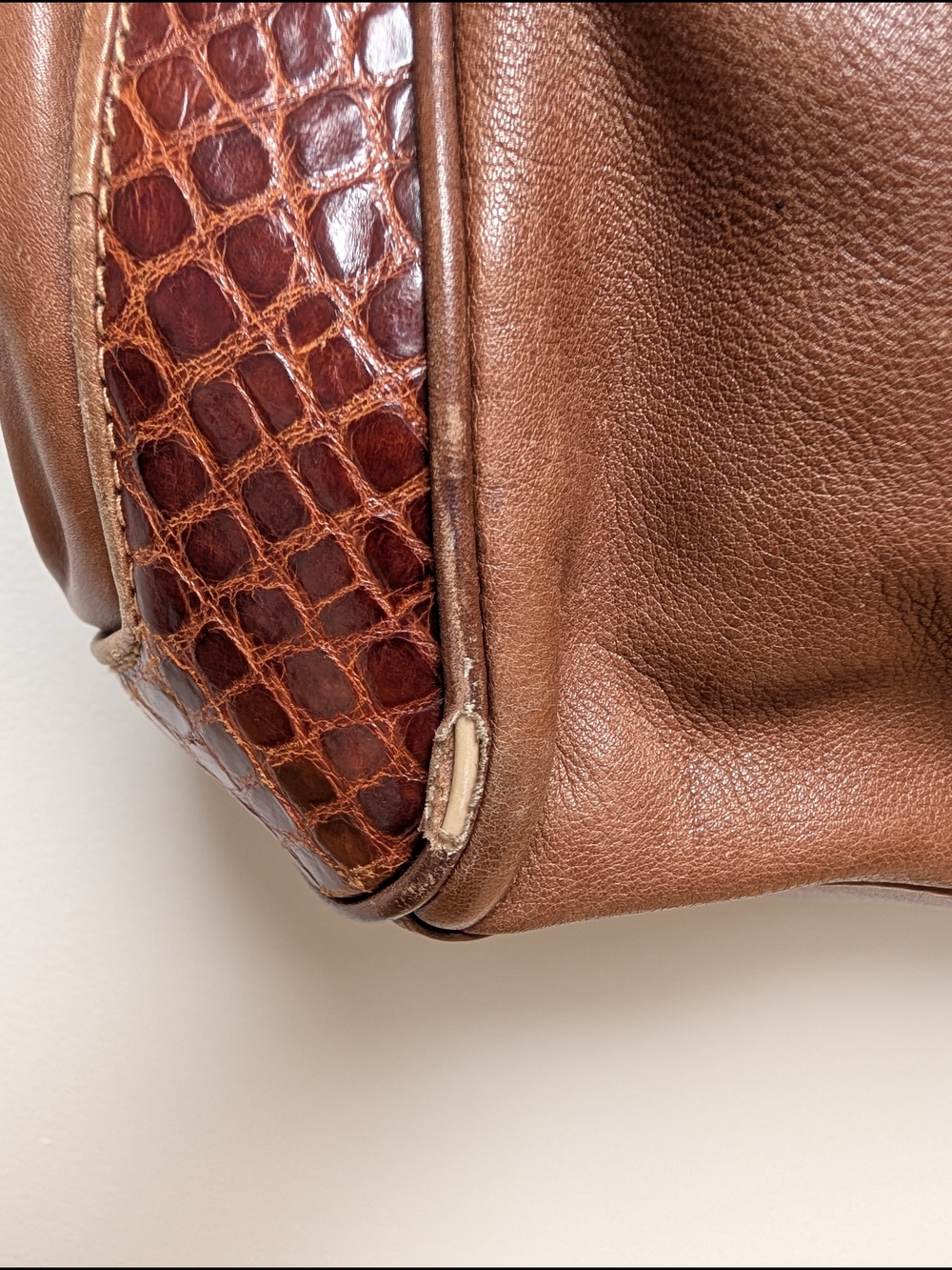 Vintage De Vecchi Genuine American Alligator Leather Shoulder Bag Made in Italy - Picture 6 of 8